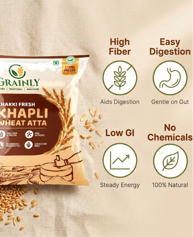 Khapli Wheat Atta | 2 KG Packet