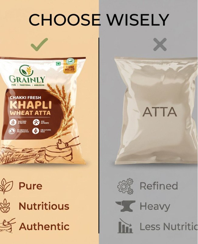 Khapli Wheat Atta | 2 KG Packet