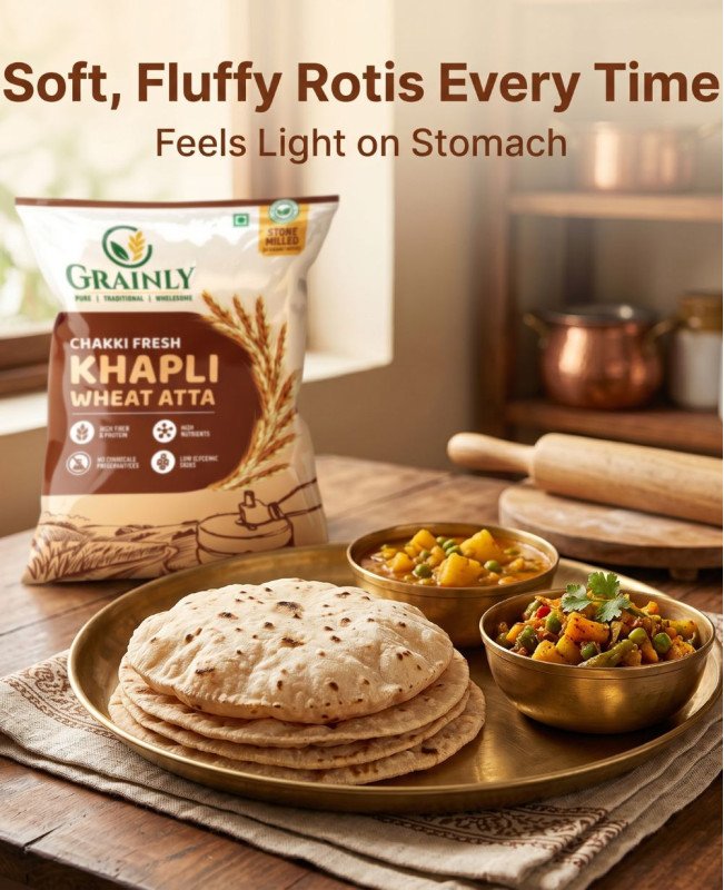 Khapli Wheat Atta | 2 KG Packet