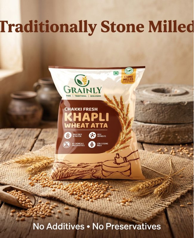 Khapli Wheat Atta | 2 KG Packet